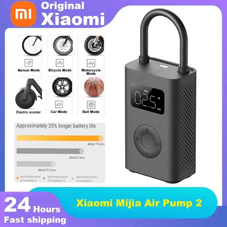 Xiaomi Mijia vzduchové čerpadlo 2 mini prenosný elektrický vzduchový kompresor poklad 150 psi typu-C LED multitoolový inflátor Xiaomi