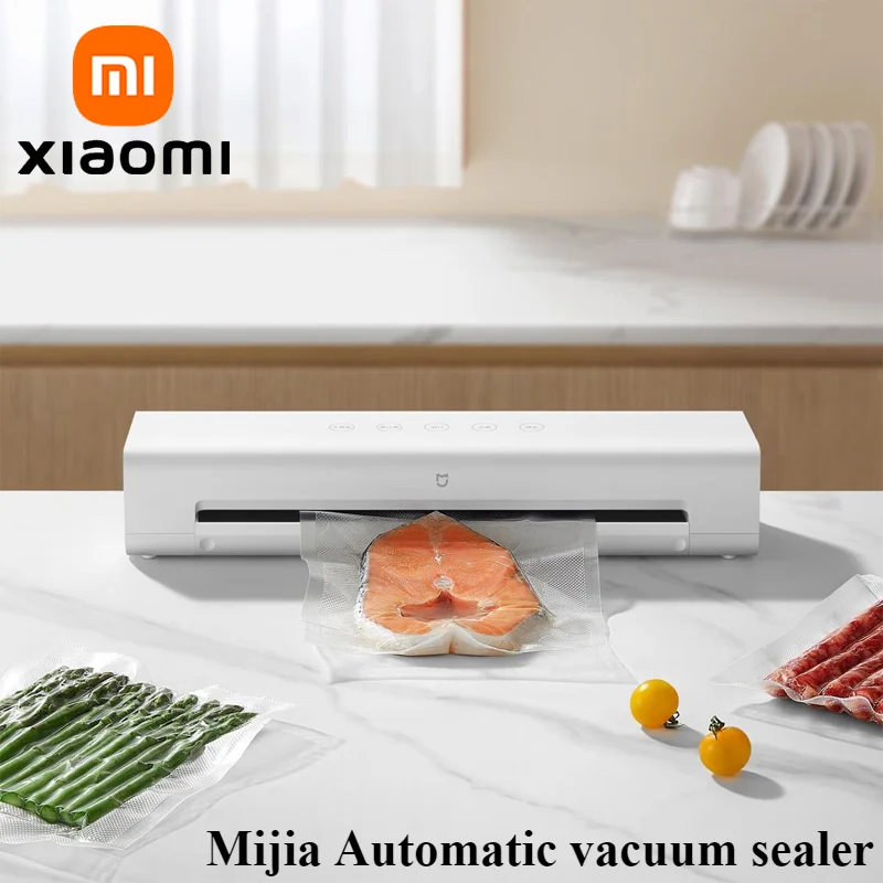 Xiaomi Mijia vákuové tesniace stroj 220V pre kuchynské jedlo Váku na tmel balenie -70 kpa veľké sanie
