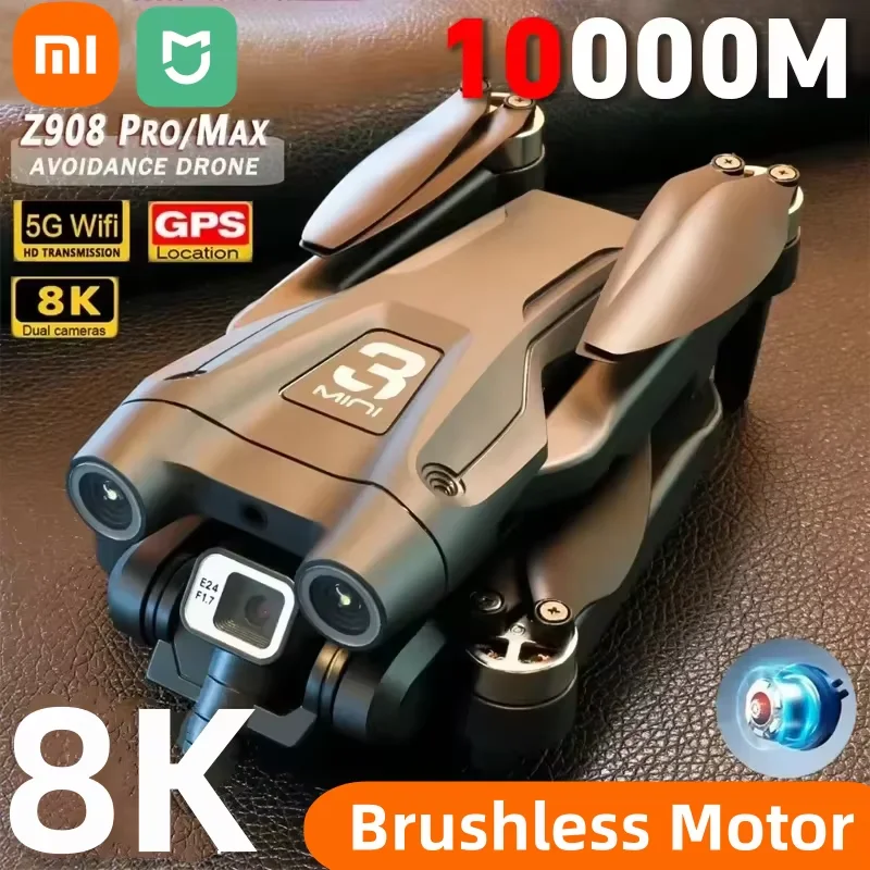 Xiaomi Mijia Z908 Pro Max Drone 8K 5G HDProfessional Dual Camera GPS GPS FPV Brushless Motor Prekážky QuadCopter RC10000M