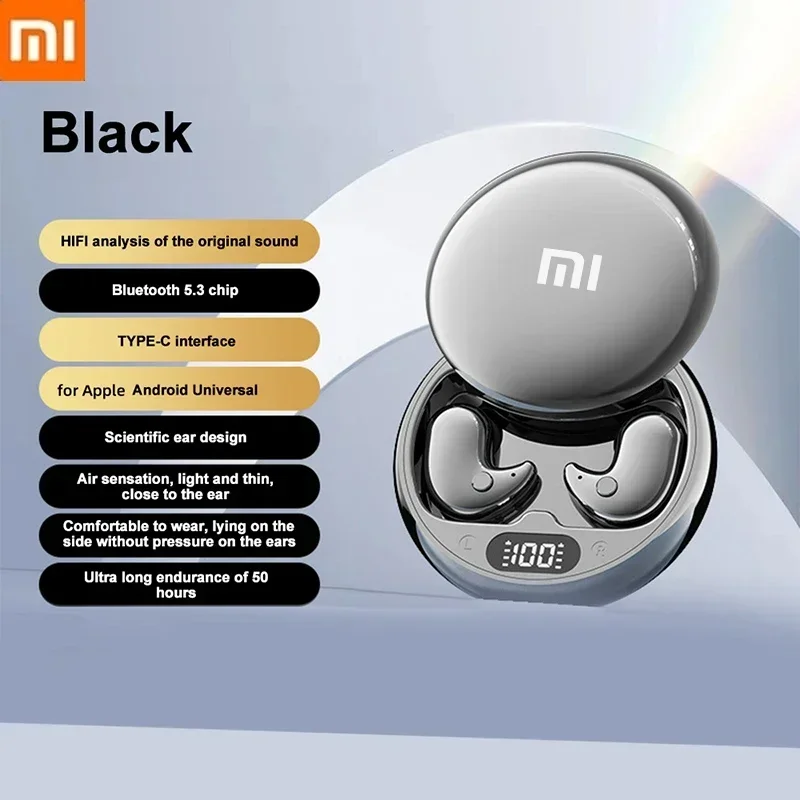 Xiaomi Mini hlboké spánkové slúchadlá Bluetooth5.3 Vodotesné redukcie hluku slúchadiel skryté športové náhlavné súpravy neviditeľné spánkové slúchadlá