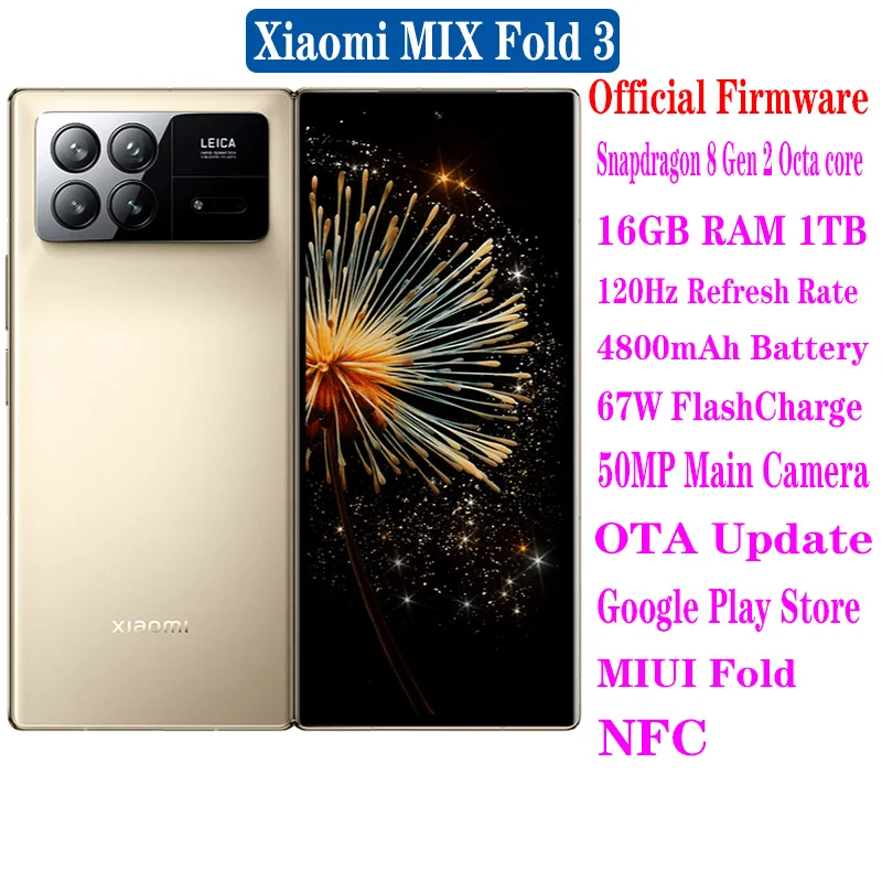 Xiaomi Mix Zloženia 3 skladacia obrazovka Mobilný telefón 8,03 