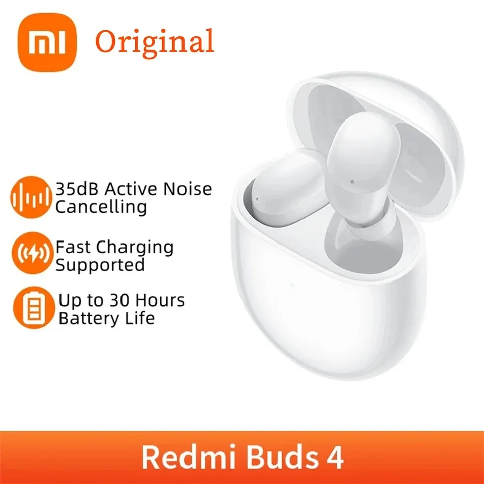 Xiaomi New Redmi Buds 4 Tws Active hluk na snímanie slúchadiel Bluetooth 2 mikrof bezdrôtové herné herné slúchadlá nepremokavé športové náhlavné súpravy