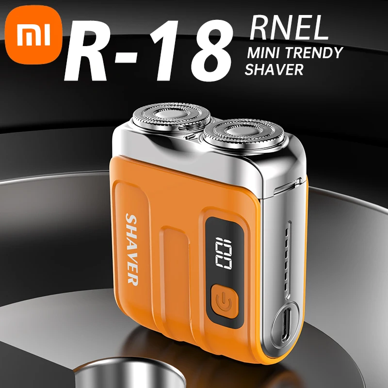 Xiaomi R-18 Electric Smart Shaver Home Digital Display Mini Dual Blade Travel Hollia