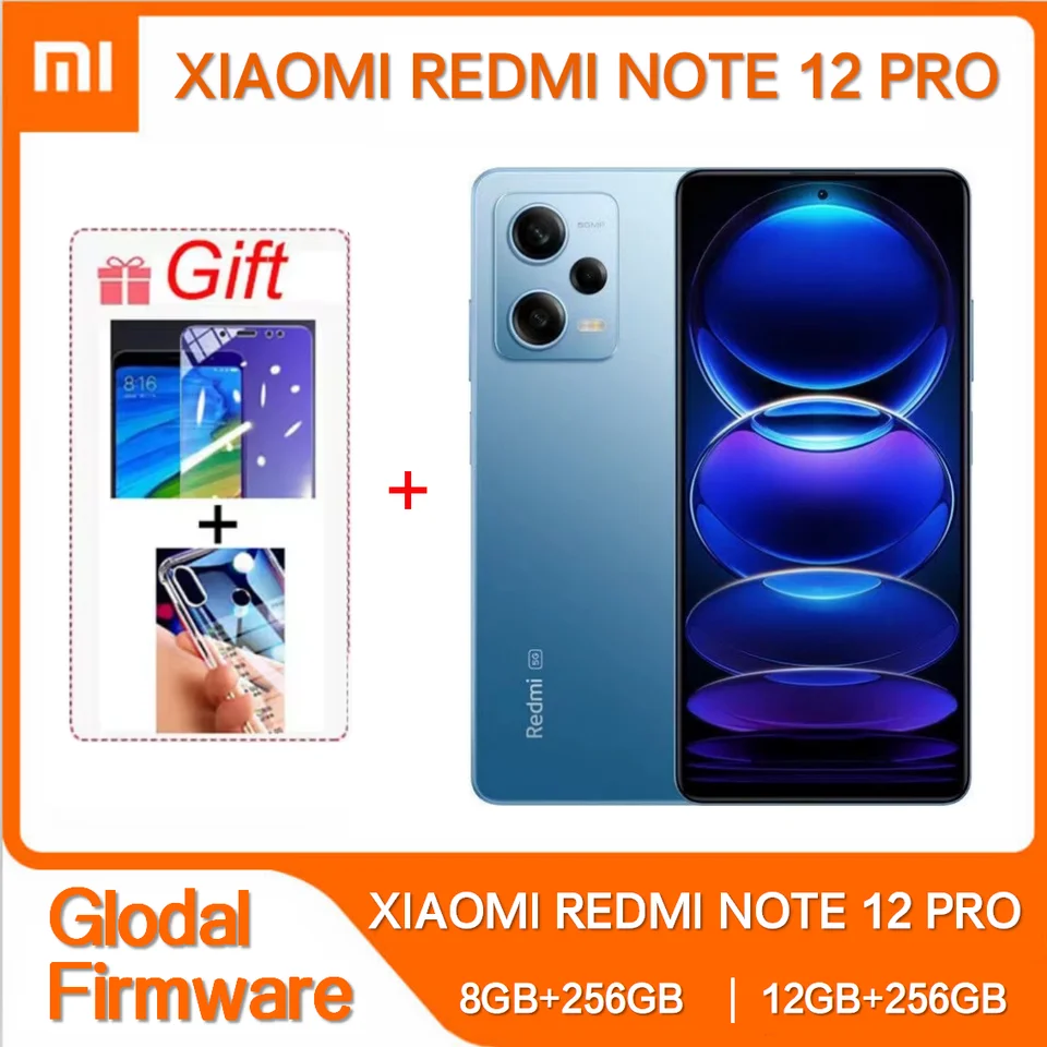 Xiaomi Redmi Poznámka 12 PRO 5G Smartphone 5000 mAh batéria MTK DIFISSE 1080 OCTA CORE 67W Fast CLAK nabíjanie 50MP Camera Global ROM