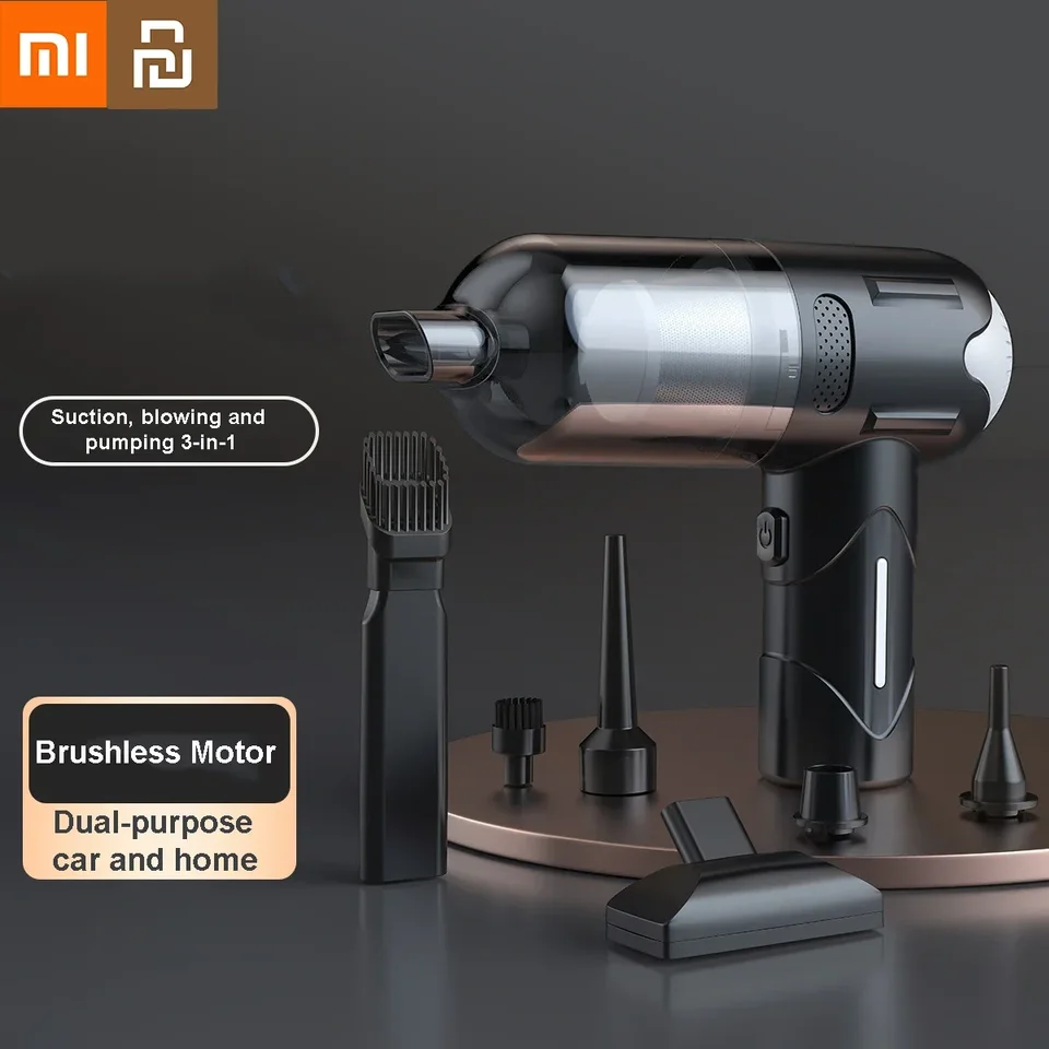 Xiaomi youpin car cucuum čistič bezdrôtového ručného ručného Mini Výkonný čistiaci stroj Prenosné čistenie automobilov Strong sacie domáce náradie