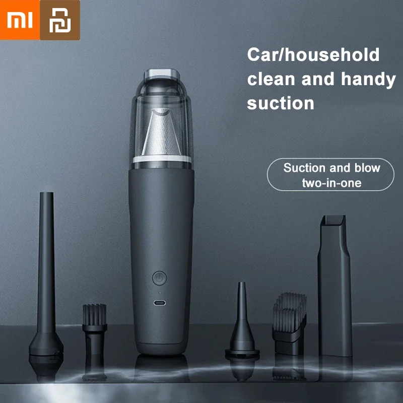 Xiaomi youpin car vysávač nabíjanie Vysoko výkonný bezdrôtový prenosný prenosný vysokohorský prach Mini prach Auto vysávač domov nový