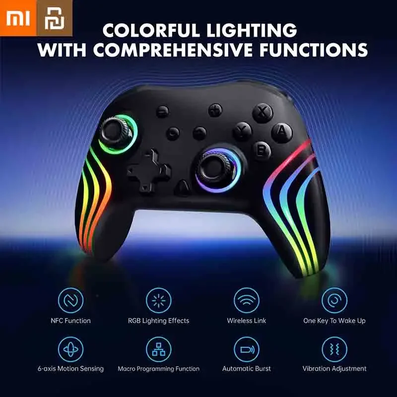 Xiaomi YouPin GamePad Wireless Controller pre Nintendo Switch OLED/Lite Console Gamepad Programovateľná turbo funkcia so svetlom