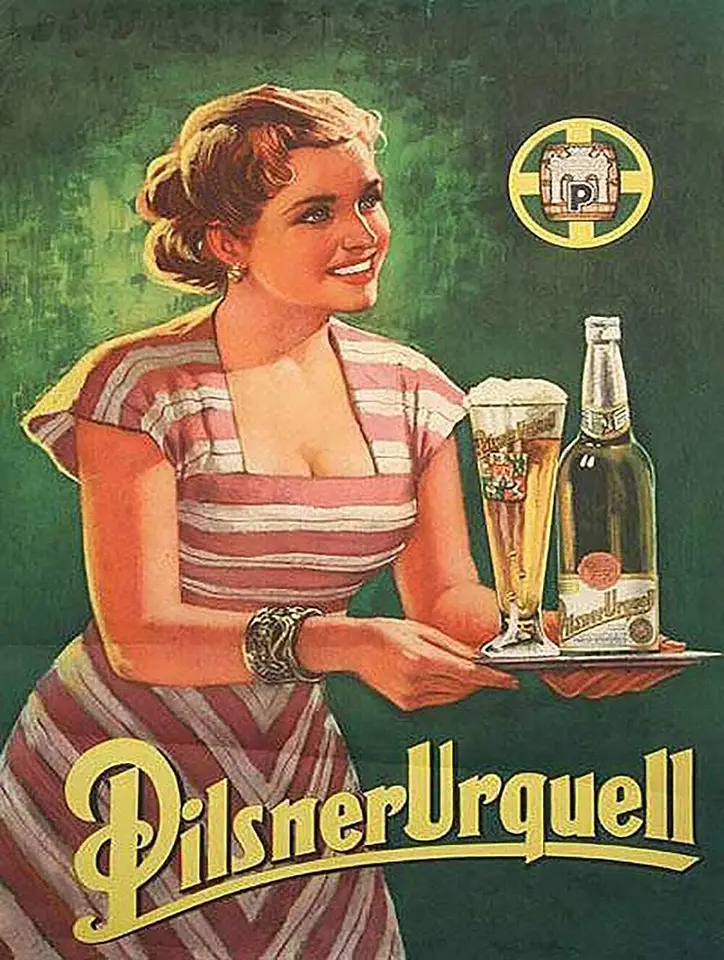 Xiaoqiu Pilsner Urquell Metal Tin Sign 8x12 palcov