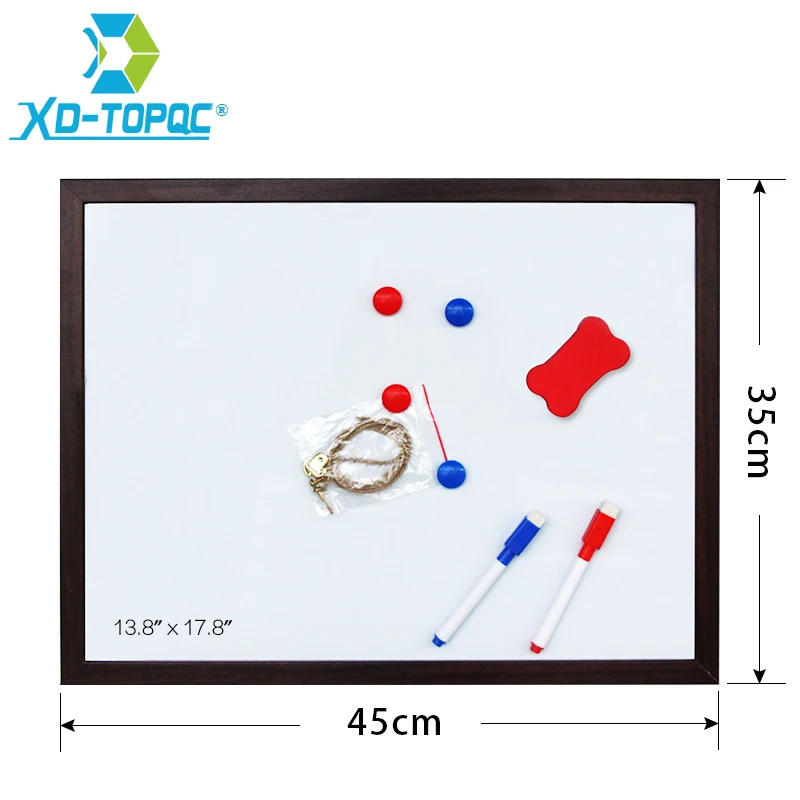 Xindi 35*45 cm 10 farieb Druháboly MDF Rám biela doska Nové magnetické písacie dosky Správa Dry Erase s dopravou zdarma WB24