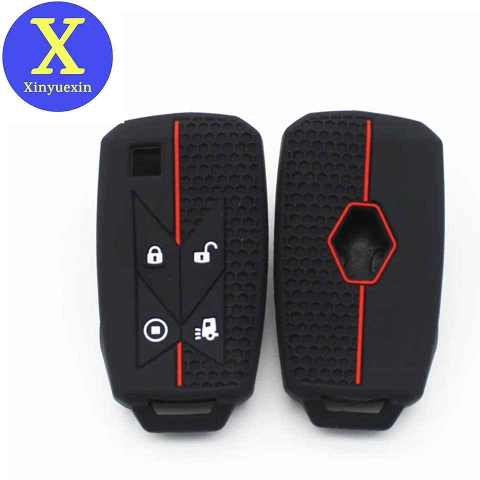 Xinyuexin 4 gombíky Silikone Key kryt krytu Shell Držiteľ pre Renault Pickup Lorry Gama Seris Tck Ignition Car Accessory