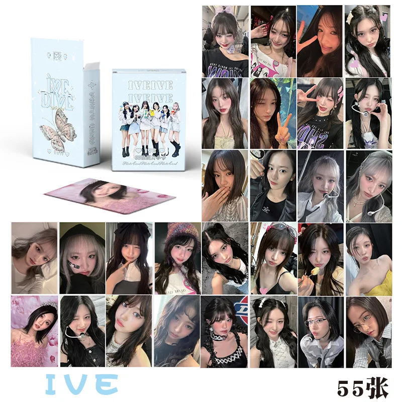 Xiuran 55ks/box ive mini album Photocard kpop lomo karta (pripravená zásoba)