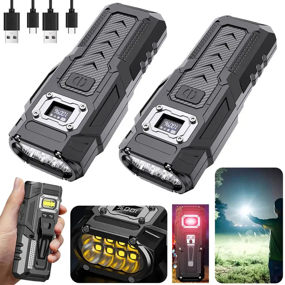 Xiwangfire Bk08 Super Bright 8 LED baterka s chvostom Magnetické koborové svetlo Silné vysokohorské kempingové núdzové svetlo