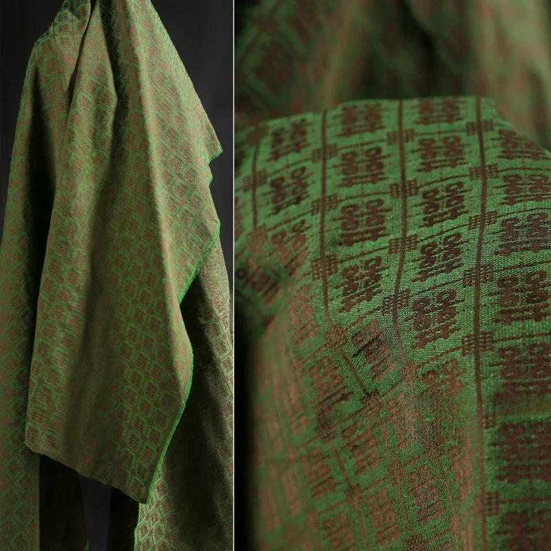Xizi Denim Green Rust Wash Jacquard Denim Denim China-Chic Coat Coat Designer Tkanina