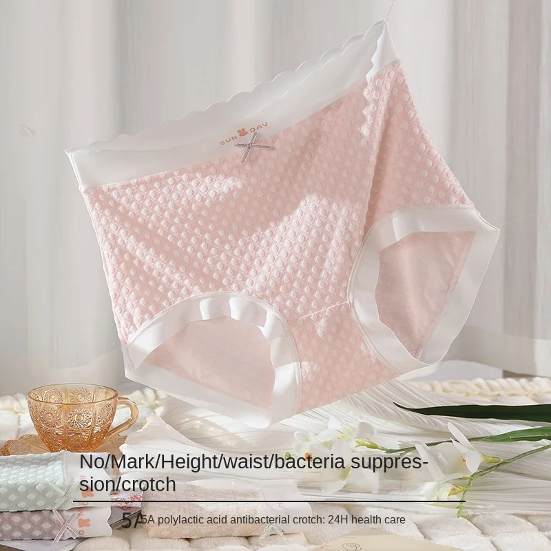 XL-3XL Dámske spodné prádlo Sexy čipkované nohavičky plus veľkosti s vysokým pásom bezproblémové pohodlné nohavičky módne pevné farby spodky