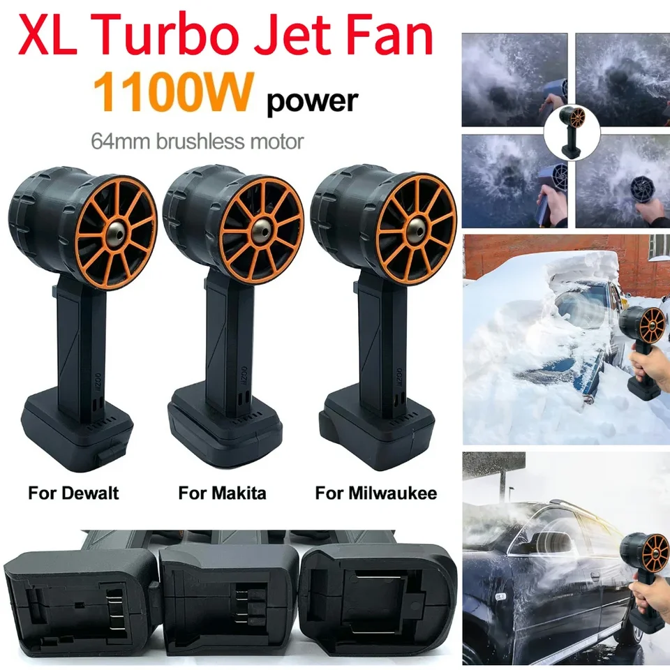 XL Turbo Jet ventilátor 2200g TRUST JET DRY BLOWER 64 mm bez kefiek na motorový dúchadlo pre Dewalt pre MAKITA pre batériu Milwaukee 18/11V
