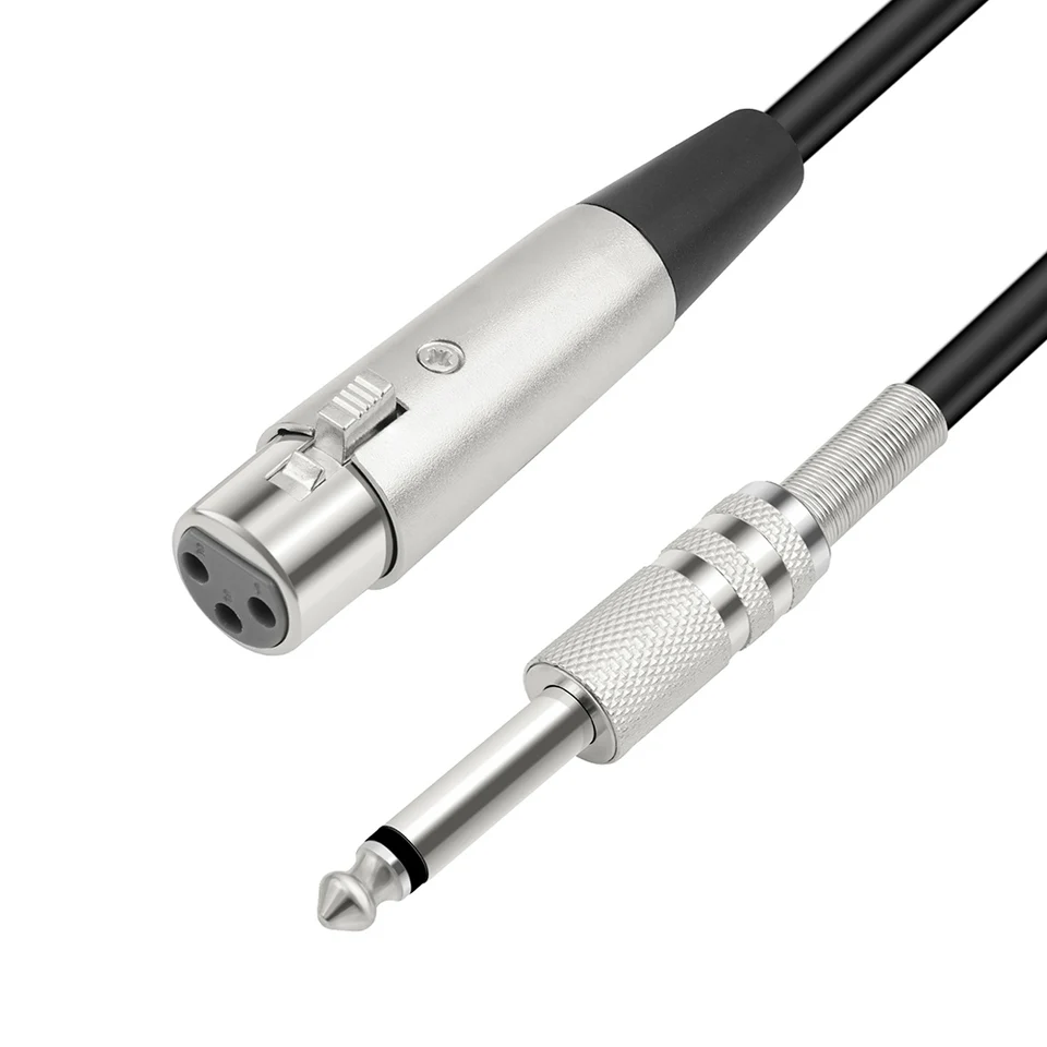 XLR Žena do 1/4 (6,35 mm) TS Mono Jack nevyvážený jadro mikrofónu Audio Audio pre dynamický mikrofón1m/1,8 m/3m/5m/10m