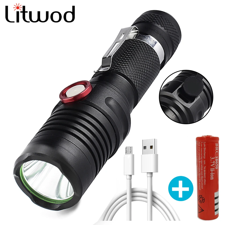 XM-L2 U3 LED baterka Vysoko kvalitný režim jednotlivého spínača zapnuté/vypnuté nabíjateľné 18650 BATÉRIA VODOBNÉHO VODNÉHO VODNEJ POHONU LUCTERS