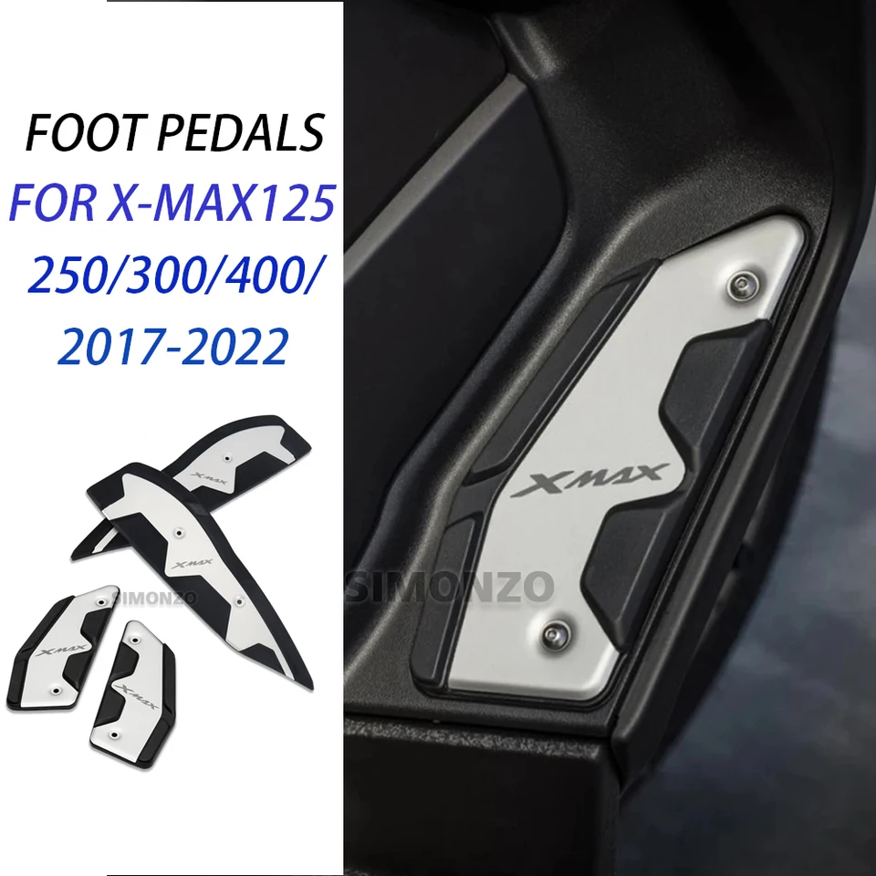 XMAX 400 300 250 125 Nový motocykel pre Yamaha Non-Slip Foot Pad Pedal Hliník+gumový X-Max125 X-MAX250 X-MAX300 X-MAX400