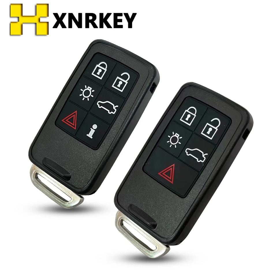 Xnrkey 5 6 BLOŽKY SMART AUTOM KLAPOVÉHO PALL PALL PASE pre Volvo XC60 XC40 S90 V40 XC70 V70 S40 V50 Náhradný kryt diaľkového kľúča