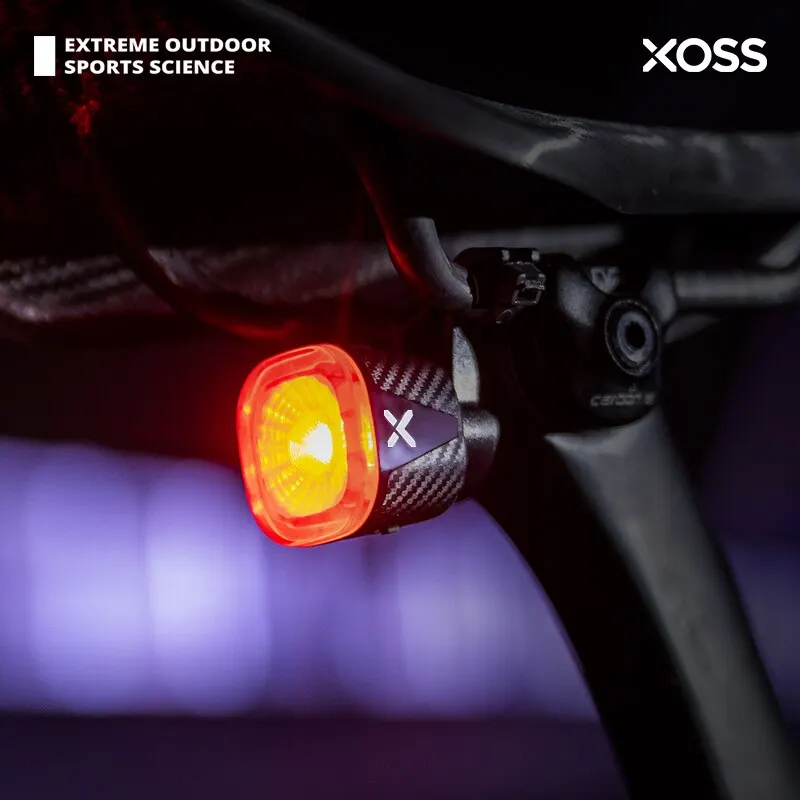 XOSS XR01 Zadné svetlo bicykla Smart Automatické snímanie automatického brzdového snímania chvosta LED LED nabíjanie vodotesné cyklistické zadné bicykle príslušenstvo