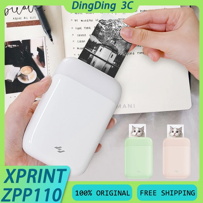 Xprint ZPP110 Phot Photo Tlačiareň Zink atrament zadarmo tlač domácnosť prenosný mini mobilný telefón Polaroid fotografická tlačiareň Vlastná