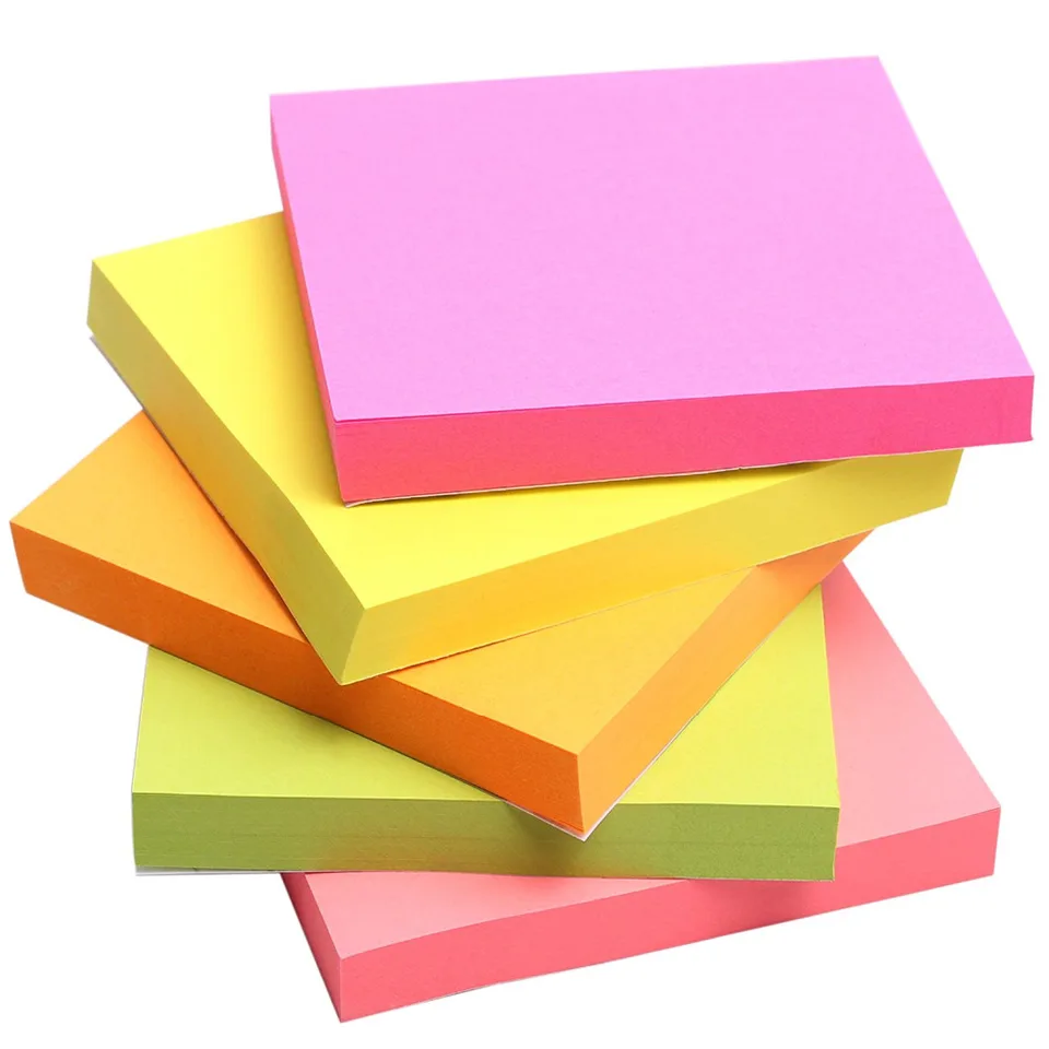 Xrhyy Stickhy Notes, Easy Post 12 vankúšikov/balenie, 100 listov/podložka, 3 palce x 3 palce, štvorce 5 farieb Dieťa čerstvé