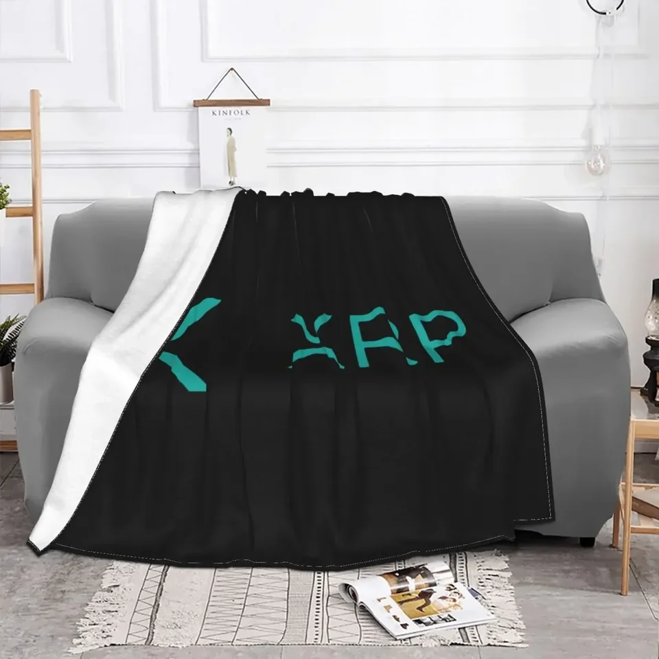 XRP Zvlnenie novú mätovú tealovú kryptomenu prikrývky flanel Spring/Block Block Chain Warm Had prikrývky pre spálňu