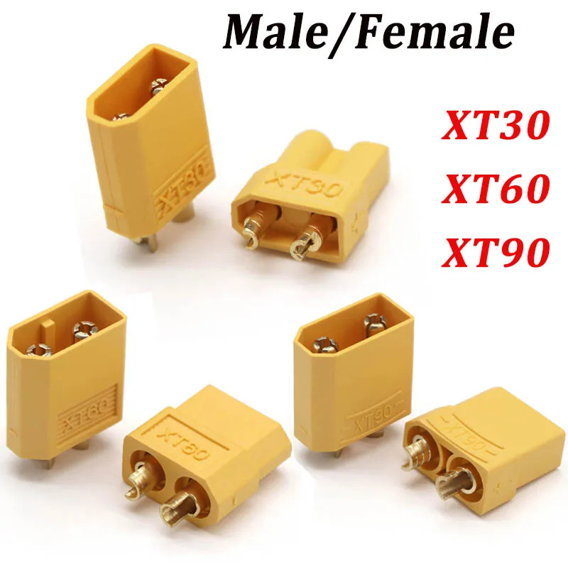XT30 XT60 XT90 Mužský/ženský konektor zástrčky batéria T-Typ Socket Vysokoteplotná lítiová batéria Elektrické regulačné konektory