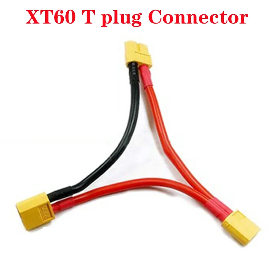 XT60 T zástrčka samec samica tandemového tandemového kábla konektora batérie duálne predlžovanie y Splitter Silikone Wire pre rc batériu ESC
