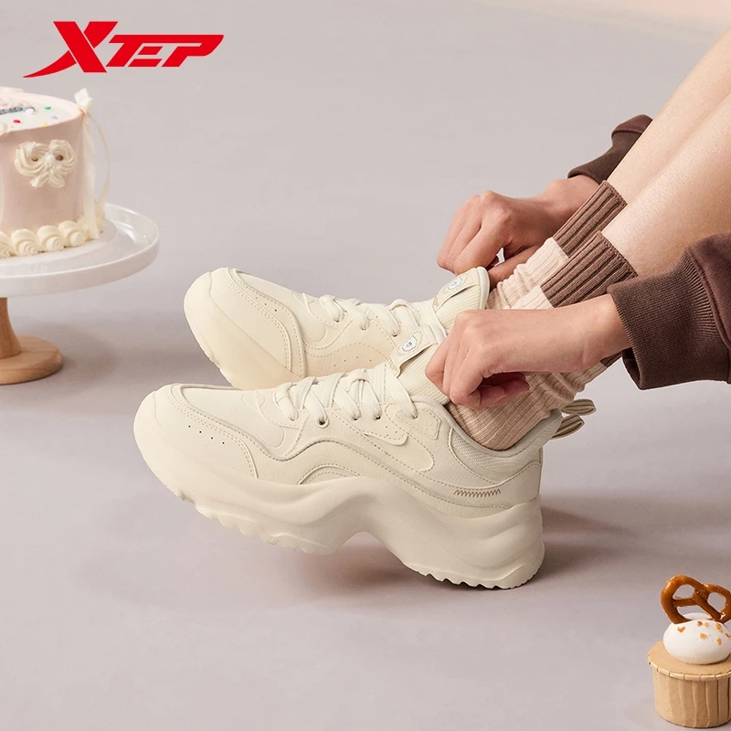 XTEP Marshmallow Vintage for Women 2024 Zimné športové topánky Pohodlné priedušné mäkké vankúše Universálne tenisky 876418320006