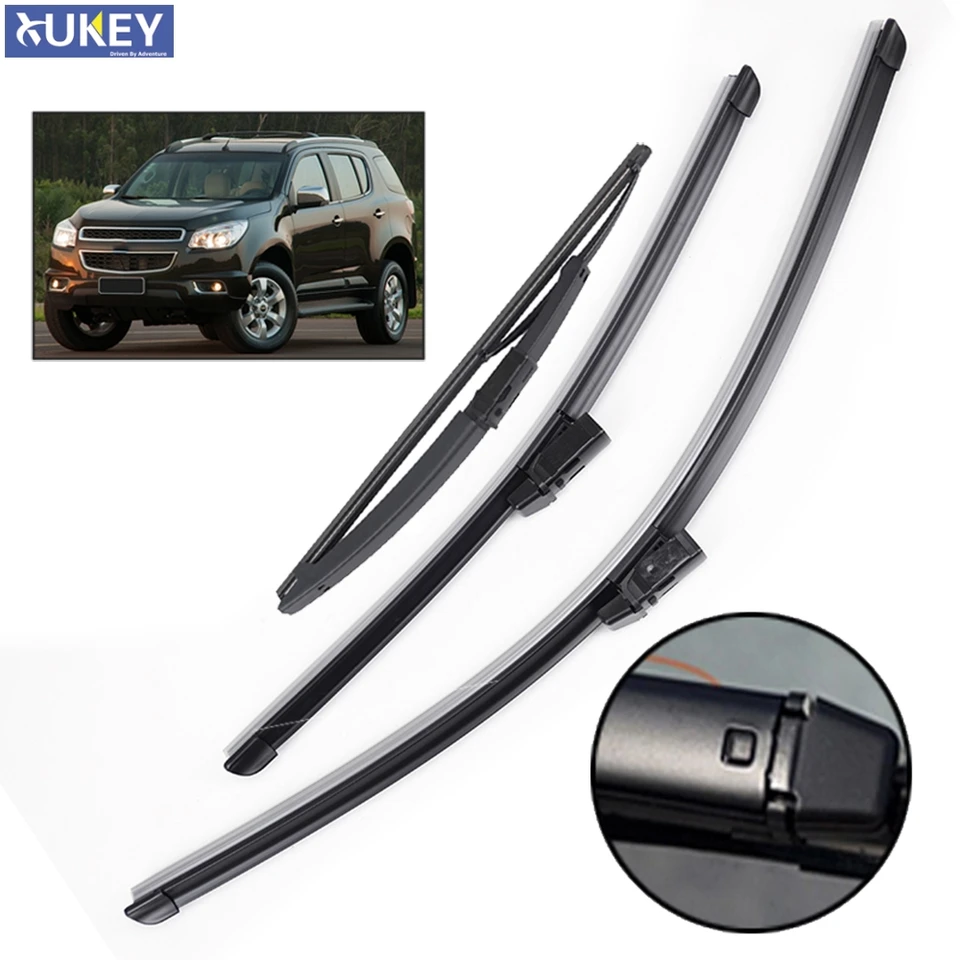 Xukey 3ks/set predné zadné čepele čepele pre Chevrolet Trailblazer RG 2019 2018 2017 2016 2015 2015 2014 2013 2012 22 