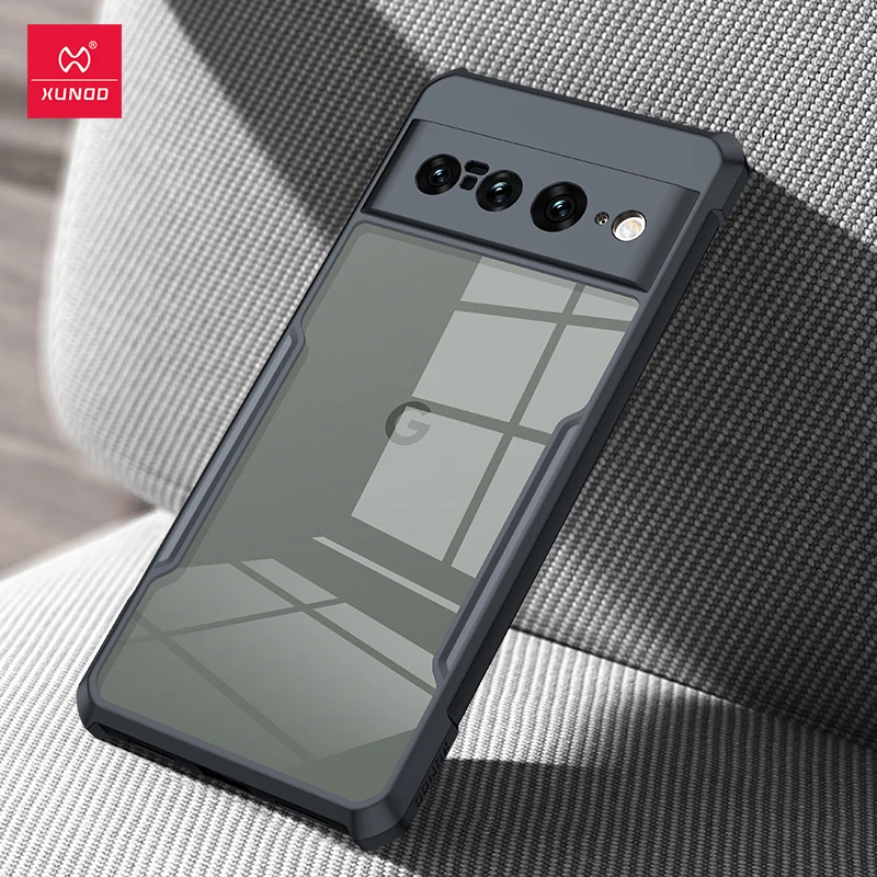 Xundd pre Google Pixel 7 Pro Pixel 6a 6 Pro 7a 9 Pro XL Puzdro, Airbag Anti-Drop Shell PC+TPU Ochrana číreho šošovky TPU