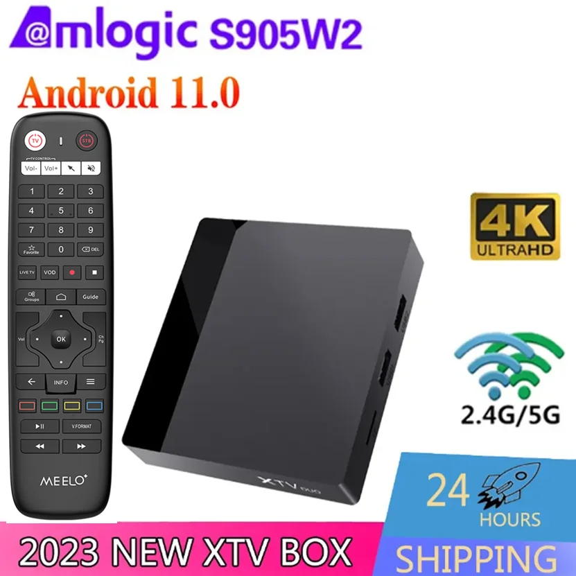 XV Duo Meelo 4K UHD Android11 ​​HDR SMART TV Decoder Dual WiFi LAN 100M HD AV1 HDR SMAREST Player