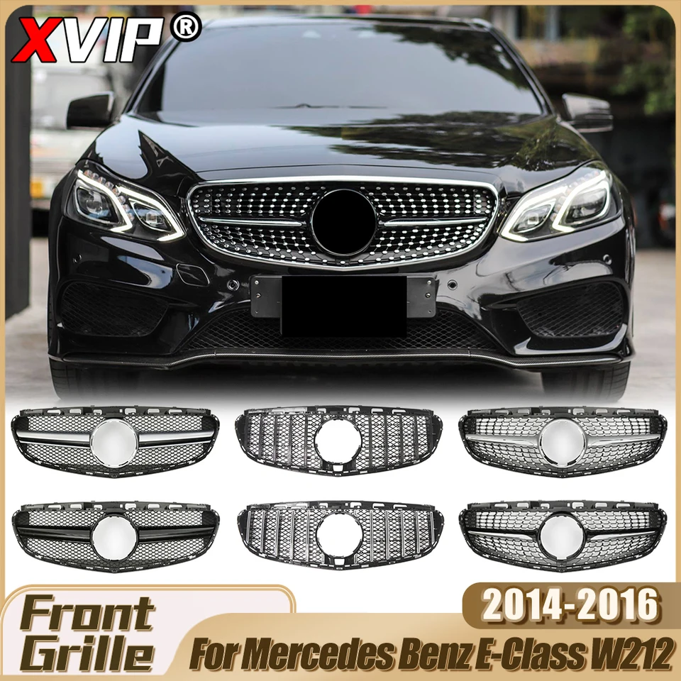 XVIP Diamonds Style Front Racing Grille pre Mercedes Benz E Class W212 E200 E250 E350 E550 2014-2016