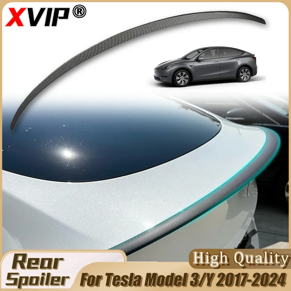 XVIP lesklý uhlíkový spojler pre Tesla Model Y 3 Highland 2017-24 Vysoko výkonný zadný spojler krídla vonkajšia dekorácia