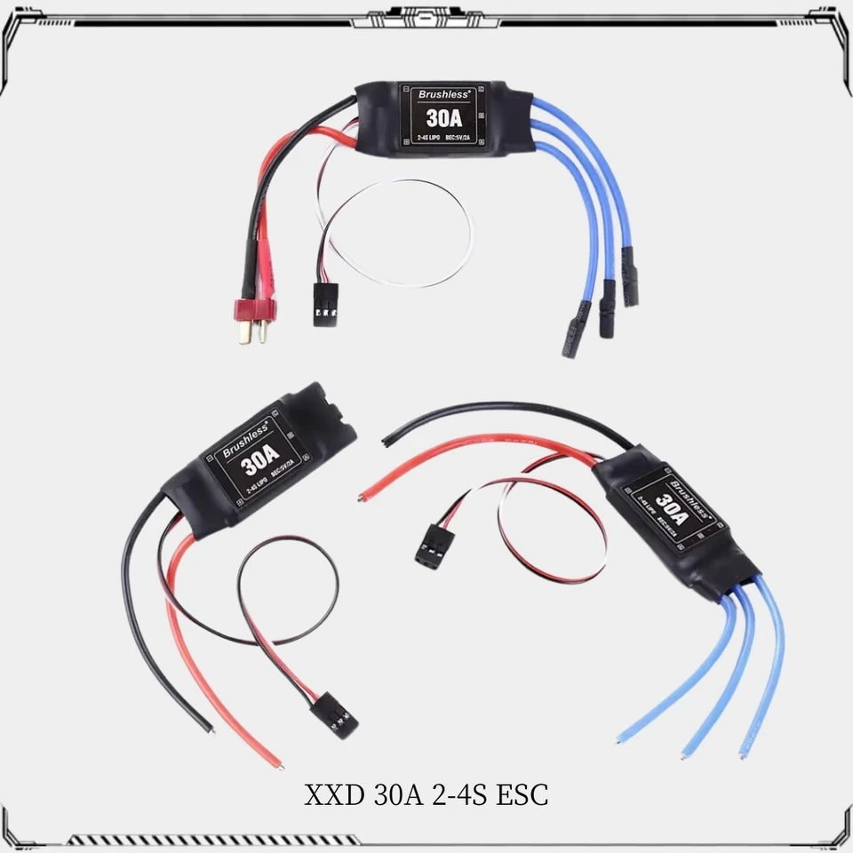 XXD 30A 2-4S ESC bez kefky bez rýchlosti motora RC BEC ESC T-Rex 450 V2 Helikoptéra pre FPV F450 MINI QUADCOPTER DRONE