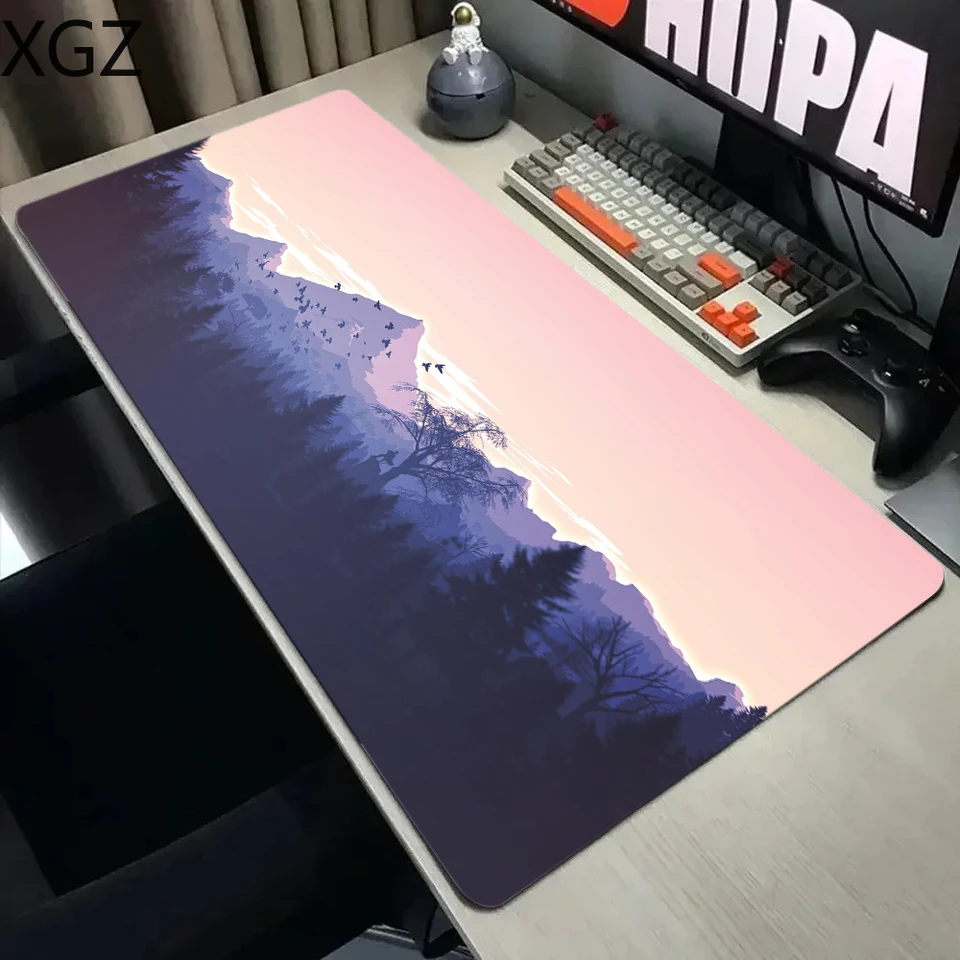 XXL Deep Forest Firewatch Gamer Gamer MousePad Gaming Mouse podložka Veľký koberec blokovacia hrana Klávesnica