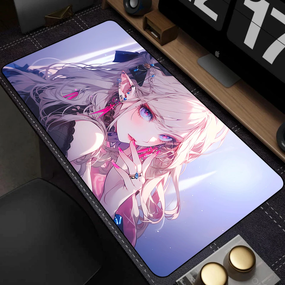 XXL Gaming Mouse Pad 900x400 mm Kawaii Anime Girl Computer Keyboard MousePad Gamer