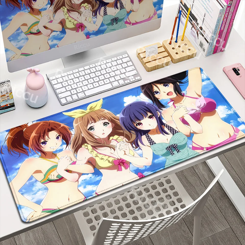 XXL Mouse Pad kawaii Pad Sound! Klávesová koža myši Eufoniumes pre notebook Pad Pad Anti-Slip HD Tlač myši myši