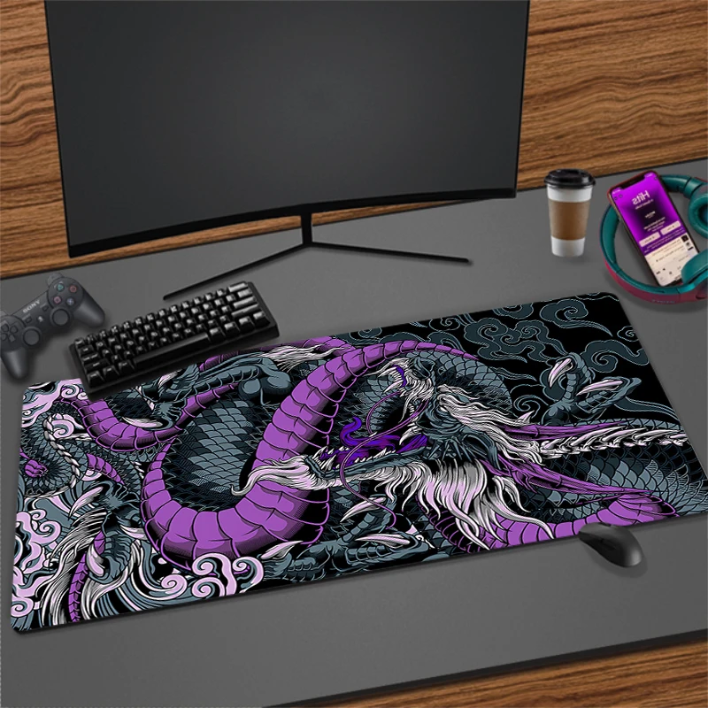 XXL Mouse Pads Dragon Element Design Gaming Mousepads 400x900 Veľký gumový gumový gumový rohož Company Pad Design pre darček