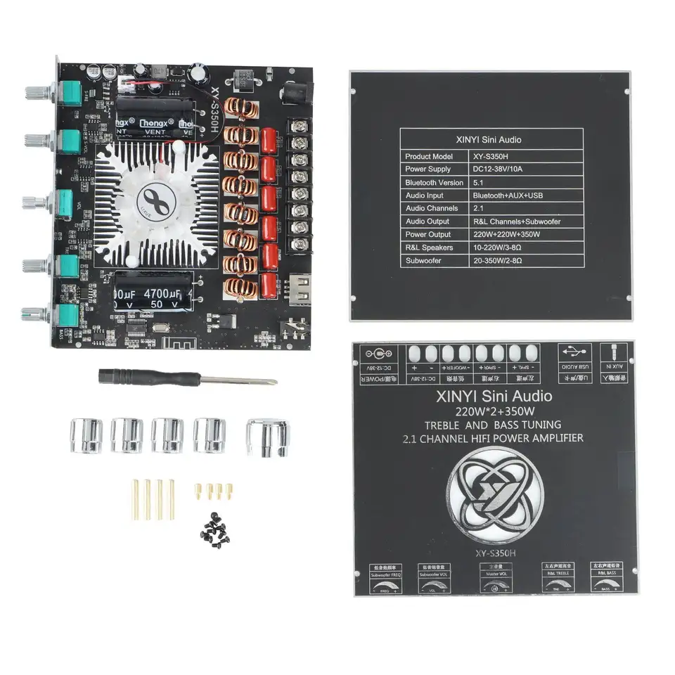 XY-S350H 2.1 kanál TPA3251 Bluetooth Power Board High Bass Subwoofer 220WX2+350W