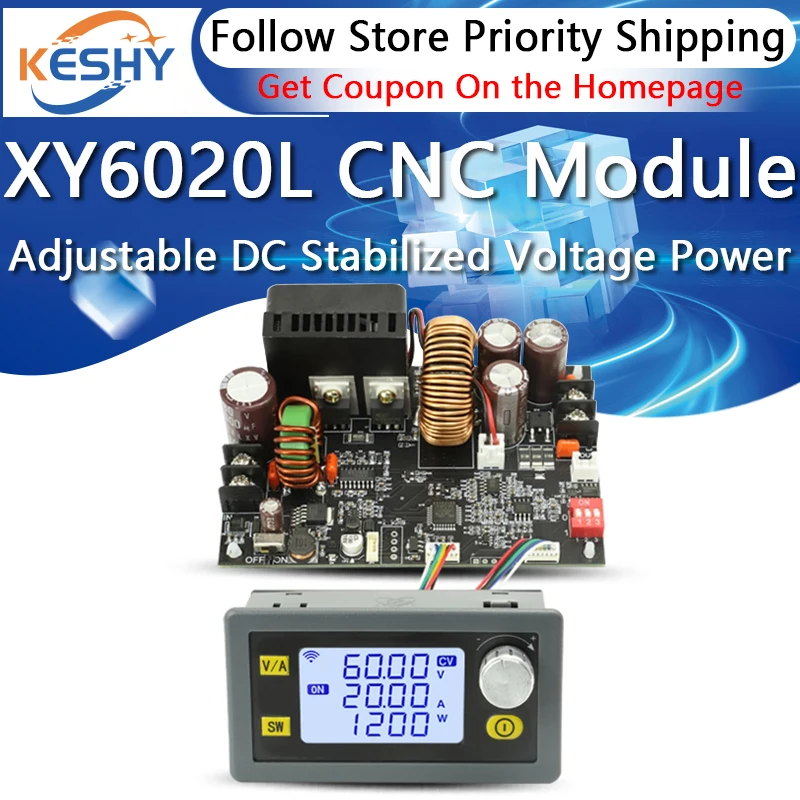 XY6020L CNC Nastaviteľné nastaviteľné prúdové napätie Power napájacie napájanie Základná doska Konštantné napätie a prúdový modul