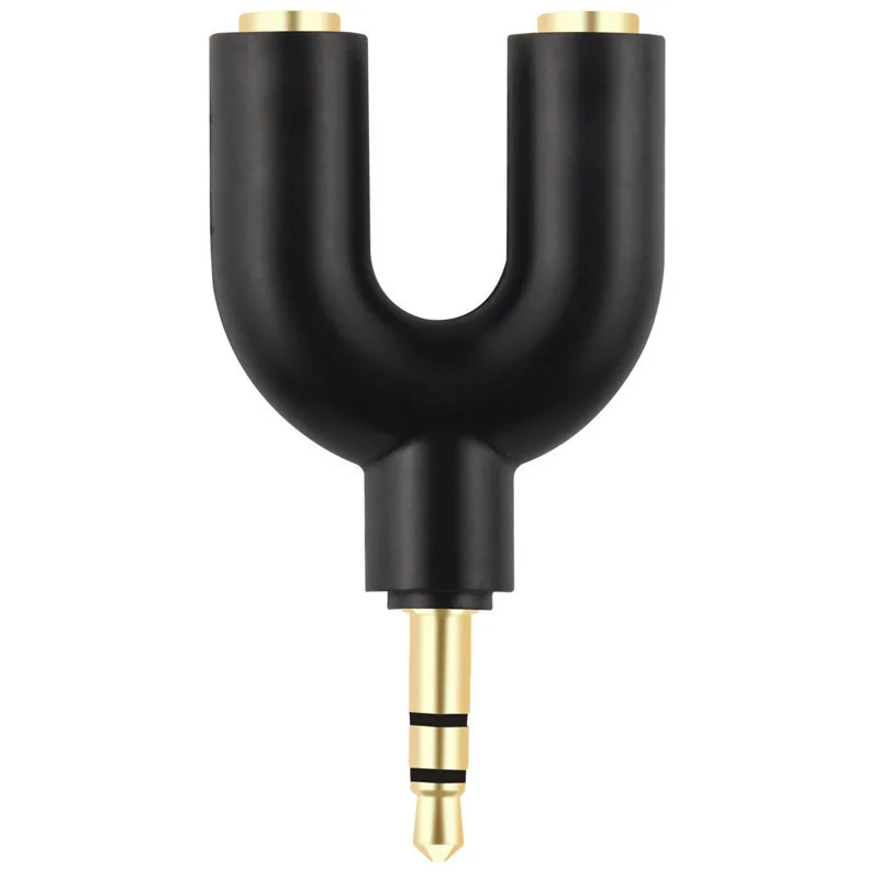 Y Dual Audio Splitter Cable Adapter Pohodlné zvukové riadky 1 až 2 Aux kábel 3,5 mm adaptér slúchadiel 1 muž pre 2 ženy