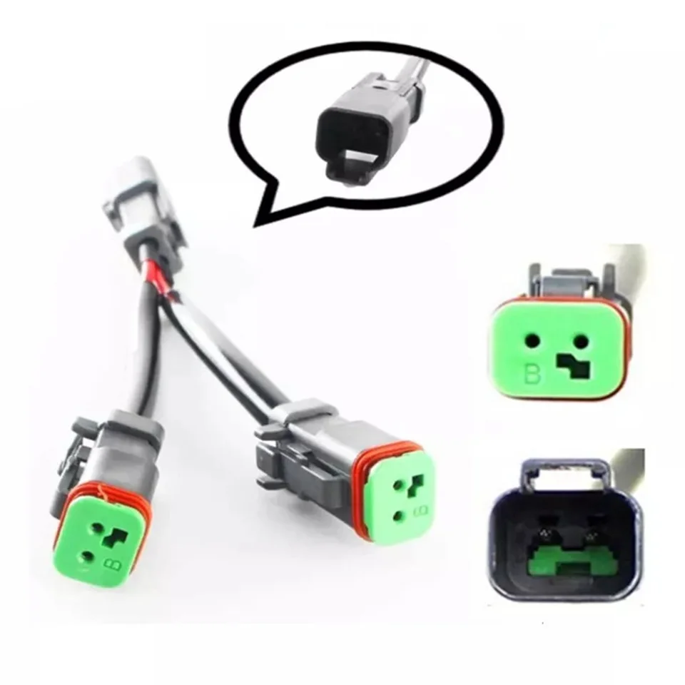 Y-thepe Dual Outputs Deutsch DT DTP 2 PIN WIRURS ZAMIENKA Adaptéry konektorov konektorov pre LED pracovné podľahlé LED LED LIGLE LIGHT