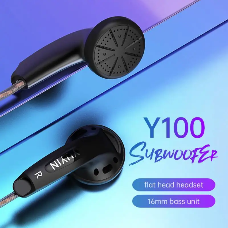 Y100 3,5 mm l Plug HD Mikrofón hudba na uši
