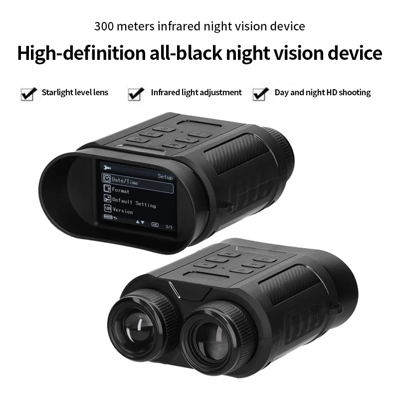 Y16 Nočné videnie ďalekohľady 1080p HD 850nm Infračervené 8x digitálne zoom teleskopové okuliare Outdoor Hunting Camera Full Dark 300m Rang Rang