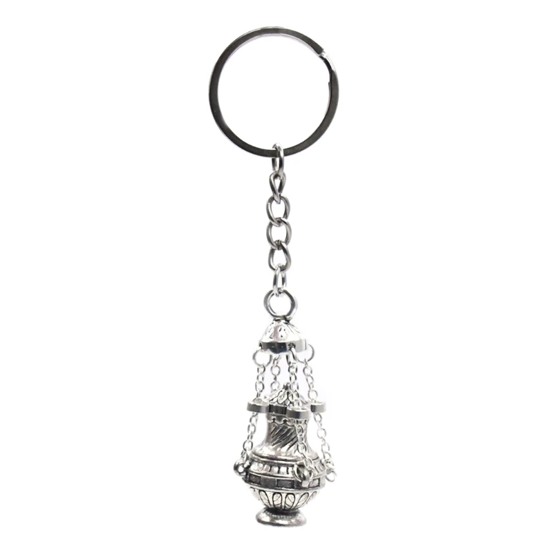 Y1UB Christian Kadidlo pre cenzúru zliatiny Keychain pre horák pre kúzlo o ozdobu kľúčového reťazca