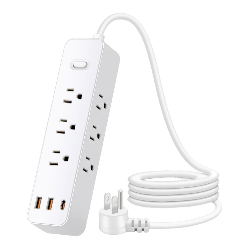Y1UB Power Strips Surge Protector Cord 9Outlets USB port ploché zástrčky pre efektívne nastavenia domácej kancelárie na stenu predlžovač