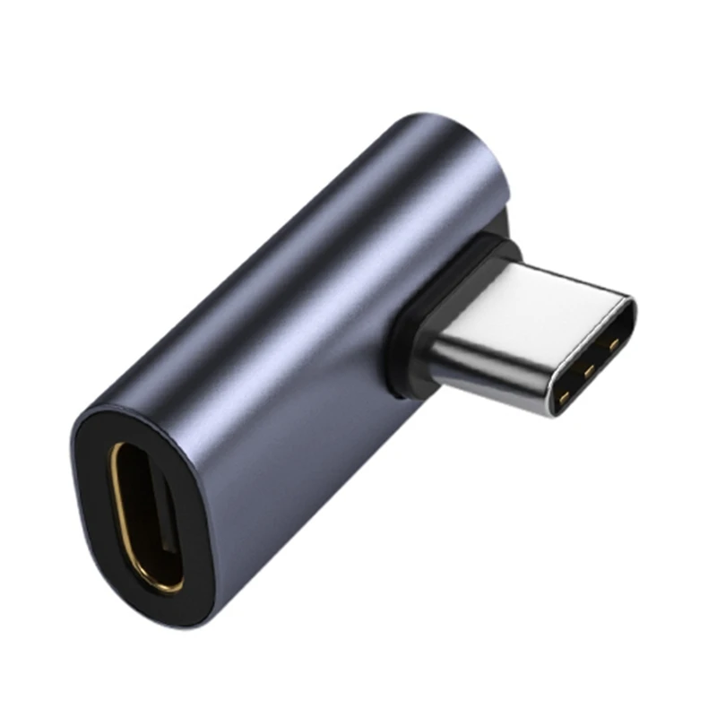 Y1UB USB C adaptér 90 stupňov s nízkym typom typu C a ženským predlžovačom