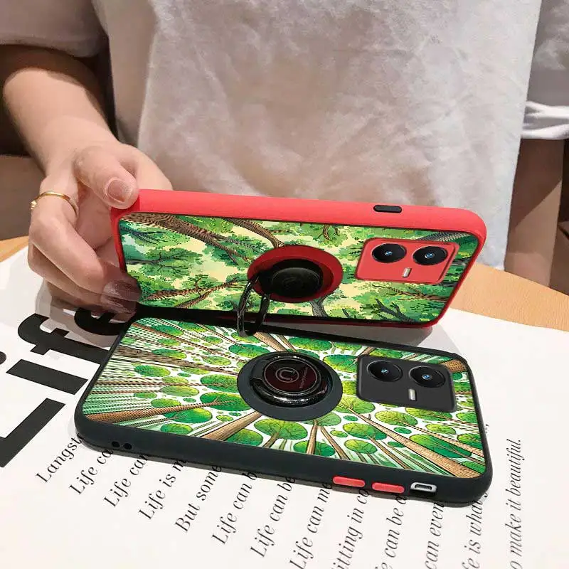 Y22S Forest Canopy Skin-Fel-Feel Case Pase pre Vivo Y 76 72 55 52 51 36 35 31 21 21 20 17 16 15 12 11 02 Cover Sya